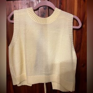 Like NEW open back yellow sweater
